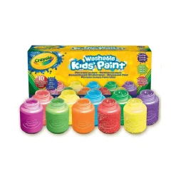 10 Botes Pintura Lavables Efectos Especiales Crayola