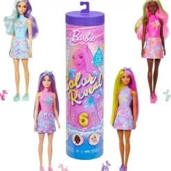 Barbie Color Reveal Globos de Animales – Muñeca y accesorios con 6 sorpresas y cambio de color