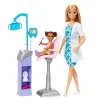 Barbie Dentista Muñeca profesiones rubia con niña, clínica de juguete y accesorios