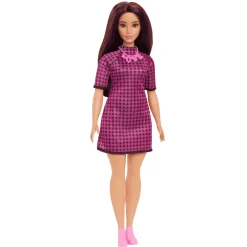 Barbie Fashionista Muñeca Vestido Rosa a Cuadros