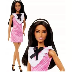Barbie Fashionista Vestidito Tartán Rosa