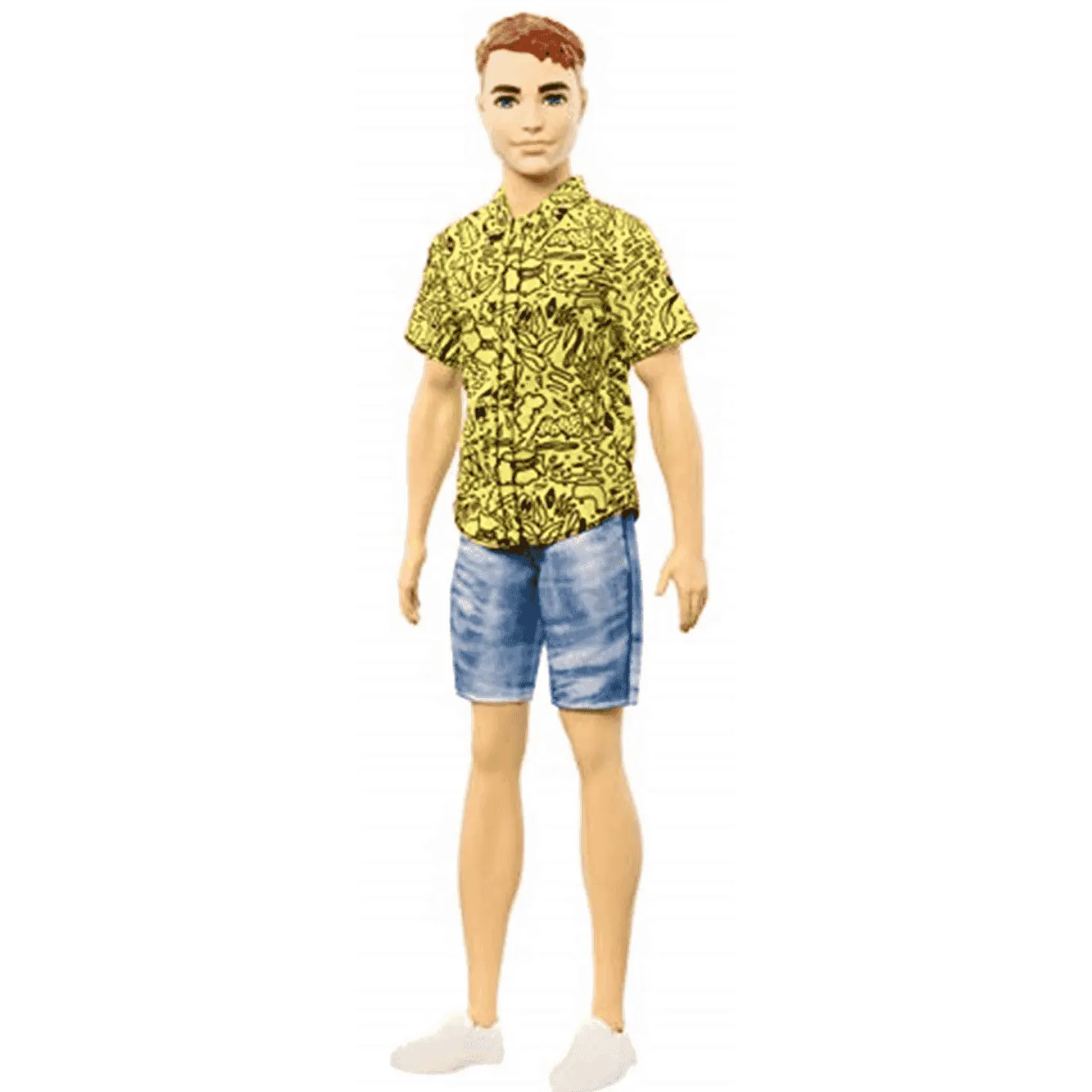 Barbie Ken Fashionistas Muñeco Pelirrojo y Camiseta Amarilla