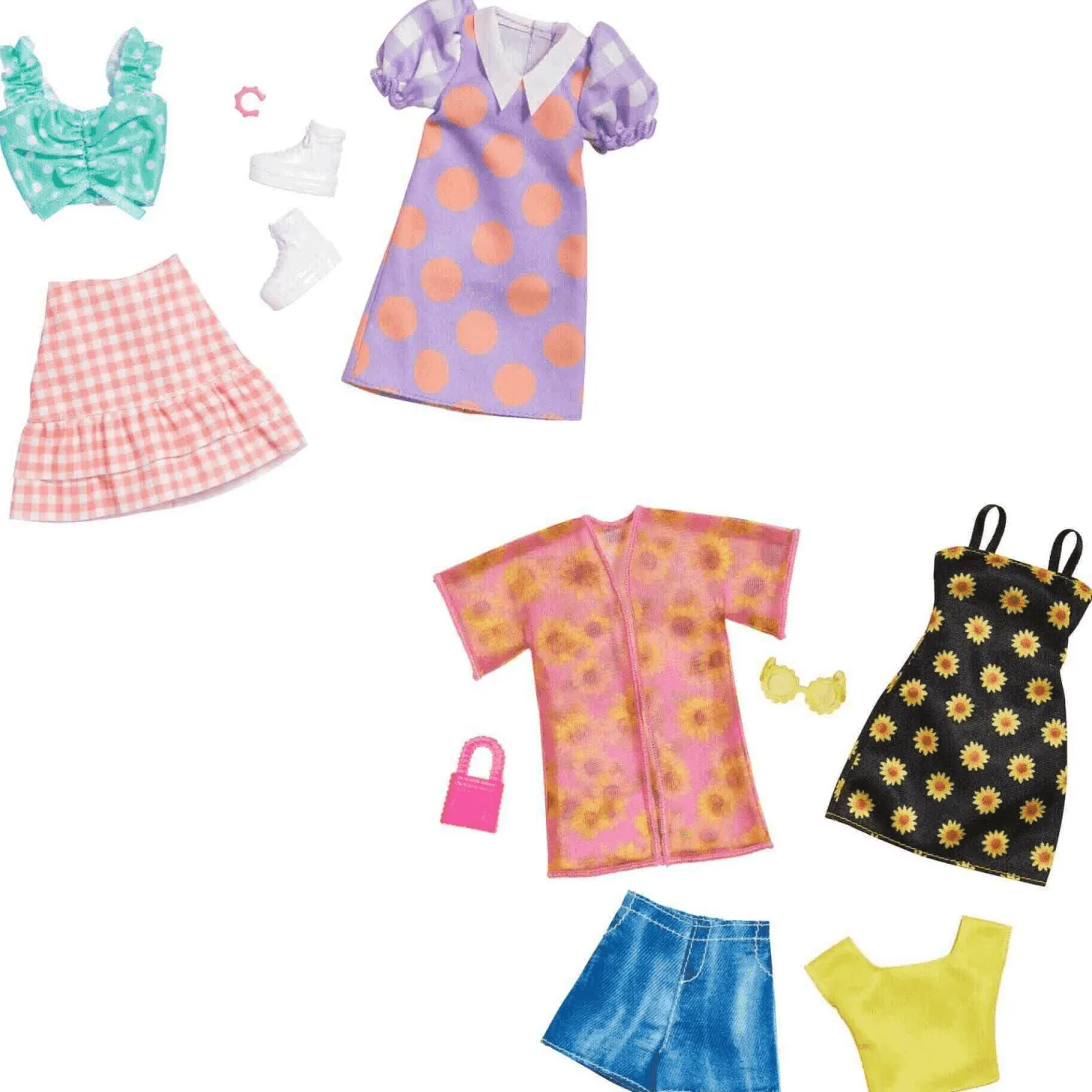 Barbie Pack 2 Looks de moda Ropa para muñecas y accesorios de juguete, regalo para niños y niñas +3