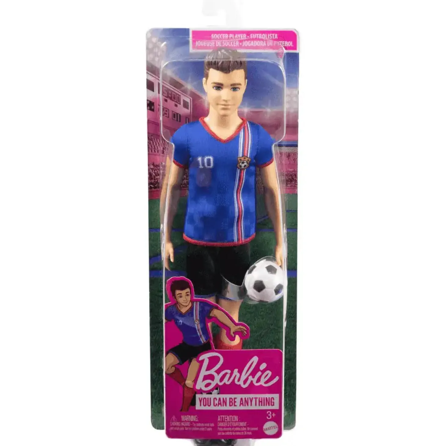Barbie Profesiones Ken Futbolista Camiseta azul - Juguete de Barbie
