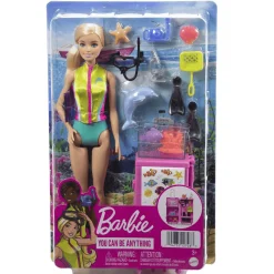 Barbie Tú puedes ser Bióloga marina Muñeca rubia 3 años