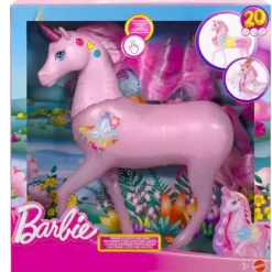 Barbie Unicornio Galopa y Brilla con 20 combinaciones de luces y sonidos