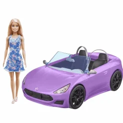 Barbie y su Descapotable Muñeca con Coche de juguete 3 años