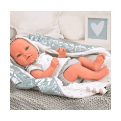 Bebé Reborn Borja gris con Manta 38 cm