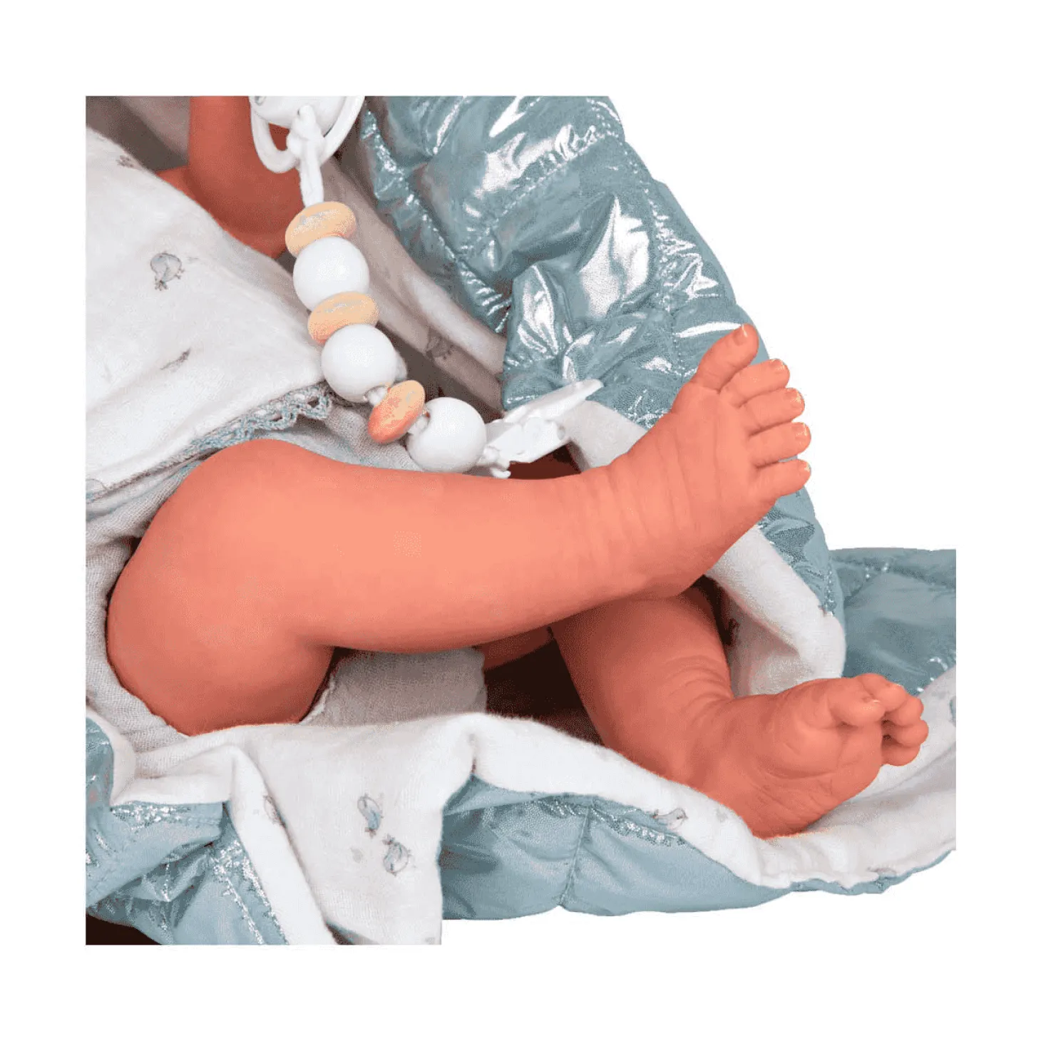 Bebé Reborn Borja gris con Manta 38 cm