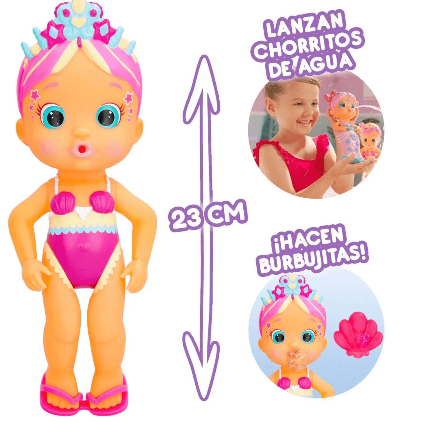 Bloopies Mermaids Magic Tail W2 Millie Muñeca IMC