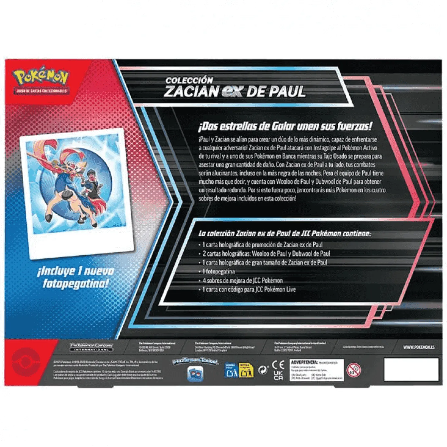 Caja Pokémon Zacian ex de Paul – Escarlata y Púrpura 9 Journey Together