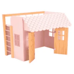 Cama-Casita Nature rosa para muñecas