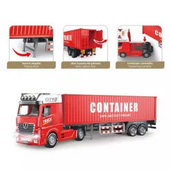 Camión Contenedor con Luz y Fricción