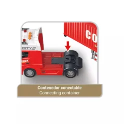 Camión Contenedor con Luz y Fricción