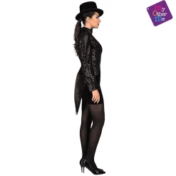 Chaqueta y pajarita Chaqué negro color negro para disfraz talla ML