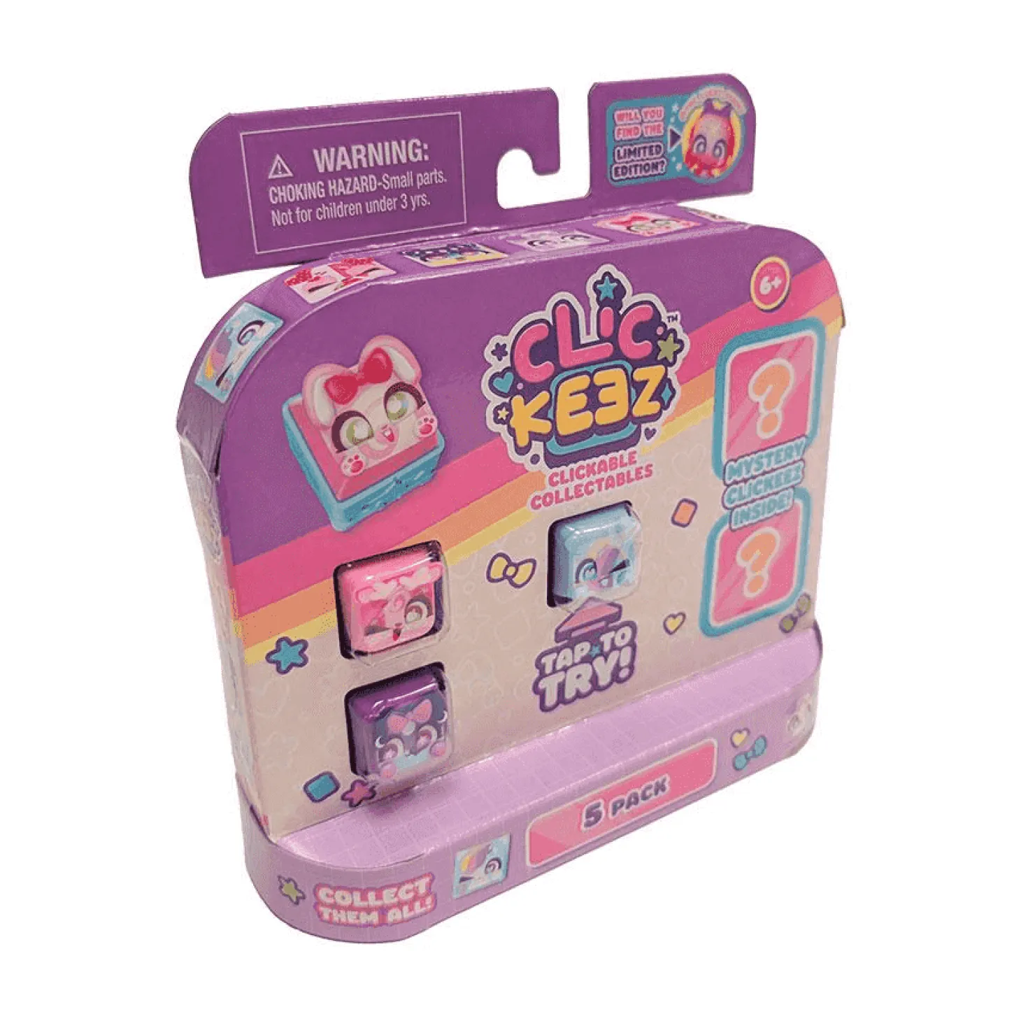 Clickeez Multi Pack – Pack con 5 teclas coleccionables, llavero y guía Bizak