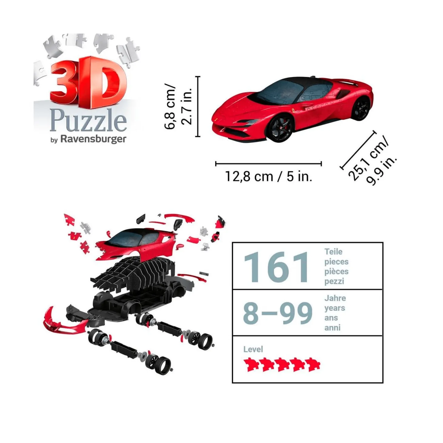 Coche de juguete Ferrari SF90 Stradale VW T2 - ¡Velocidad y estilo garantizados!