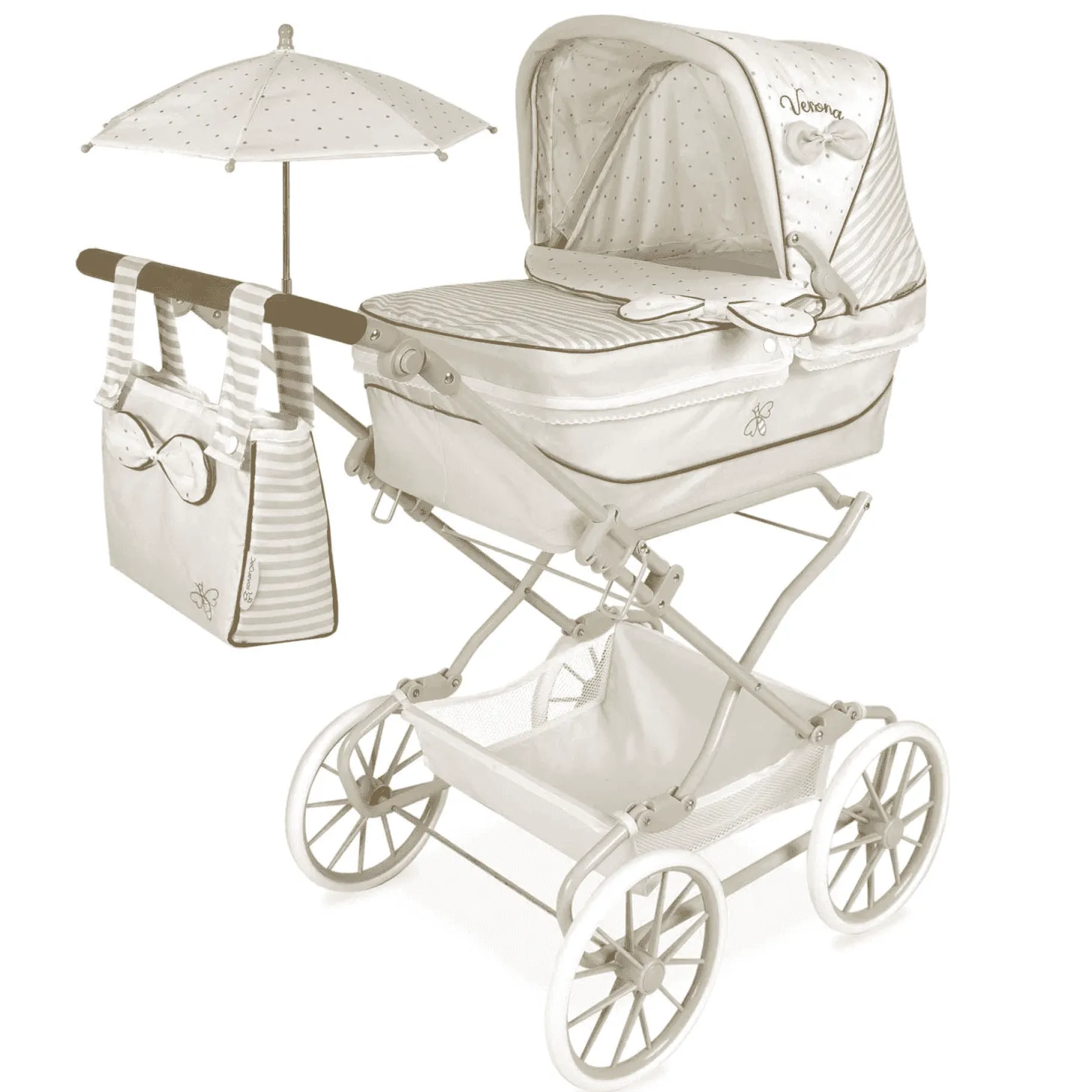 Coche De Muñeca 3X1 Plegable Para Muñecas De Hasta 48 Cm Con Sombrilla De Cuevas Toys