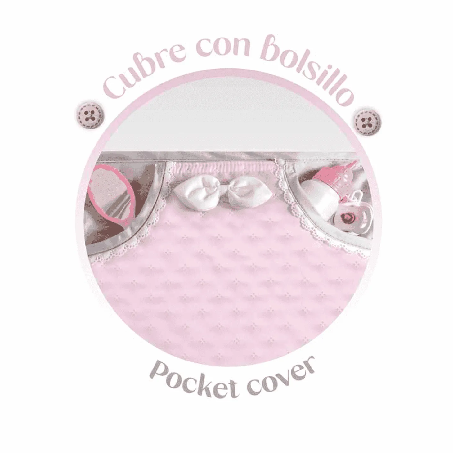 Coche de Muñecas Plegable con Sombrilla y Bolso De cuevas