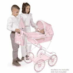 Coche de Muñecas Plegable con Sombrilla y Suspensión De Cuevas