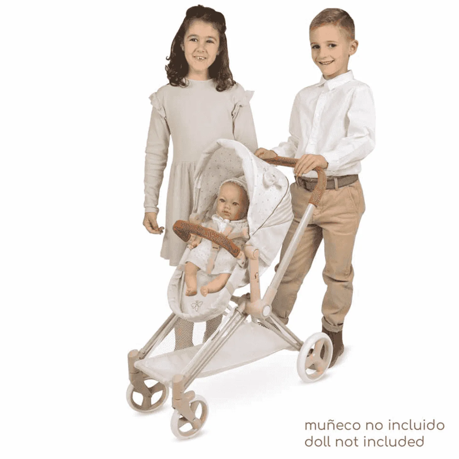 Coche de Muñecas 3x1 Plegable con Capazo y Silla