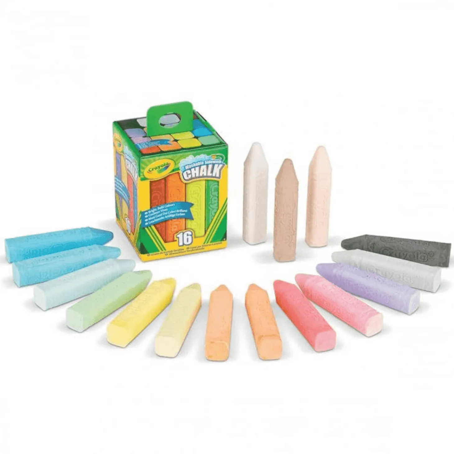Crayola 16 Maxi Tizas de Suelo Lavables