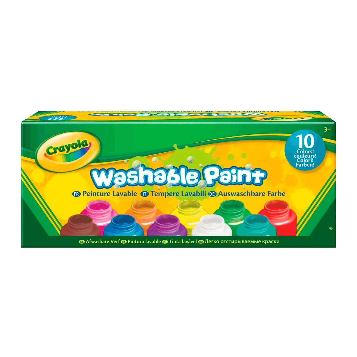 Crayola 10 Témperas Lavables Colores Diferentes