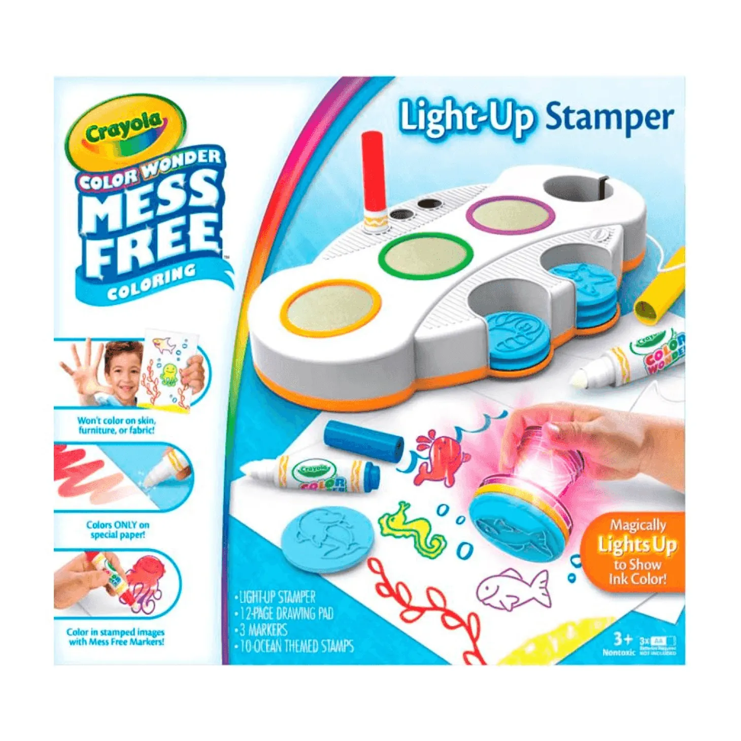 Crayola Color Wonder Light-Up Stamper – Set Creativo Sin Manchas