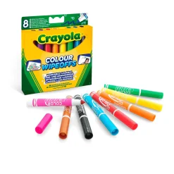 Crayola Set 8 Rotuladores Lavables para Pizarra Blanca