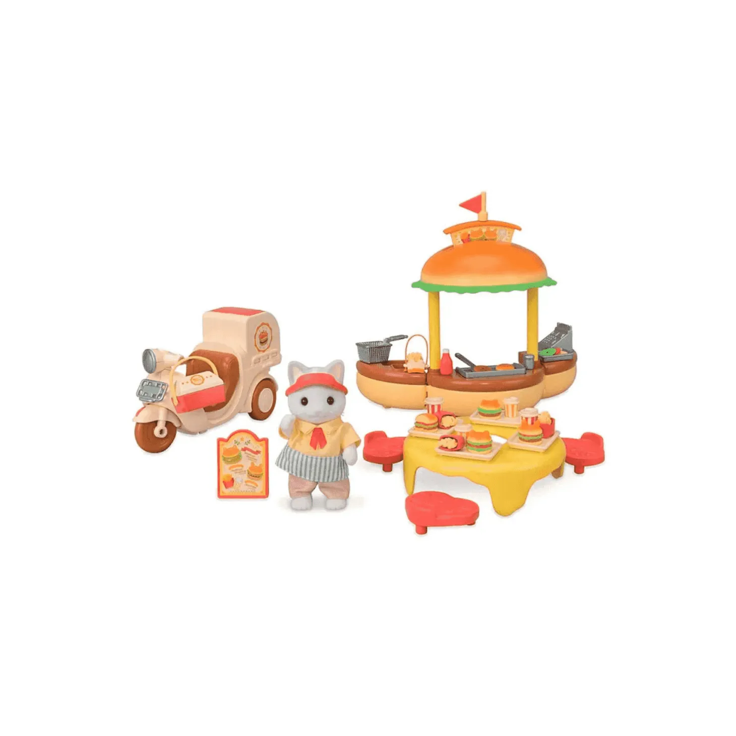 ¡Crea deliciosas hamburguesas con nuestro Puesto de Hamburguesas! ¡Diviértete cocinando en casa como