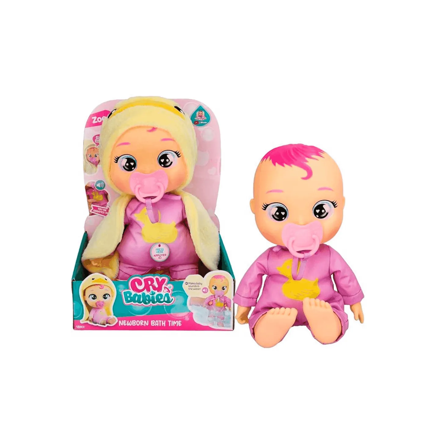 Cry Babies Recién Nacida Hora del Baño Zoe