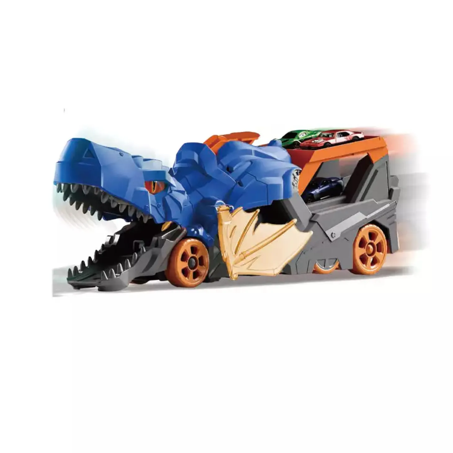 Dino Lanzador con Coche de Metal Surtido