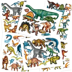 Dino World Con Pegatinas En Relieve