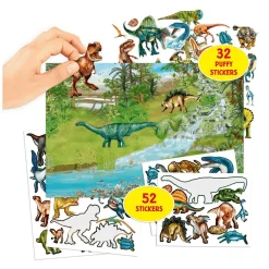 Dino World Con Pegatinas En Relieve