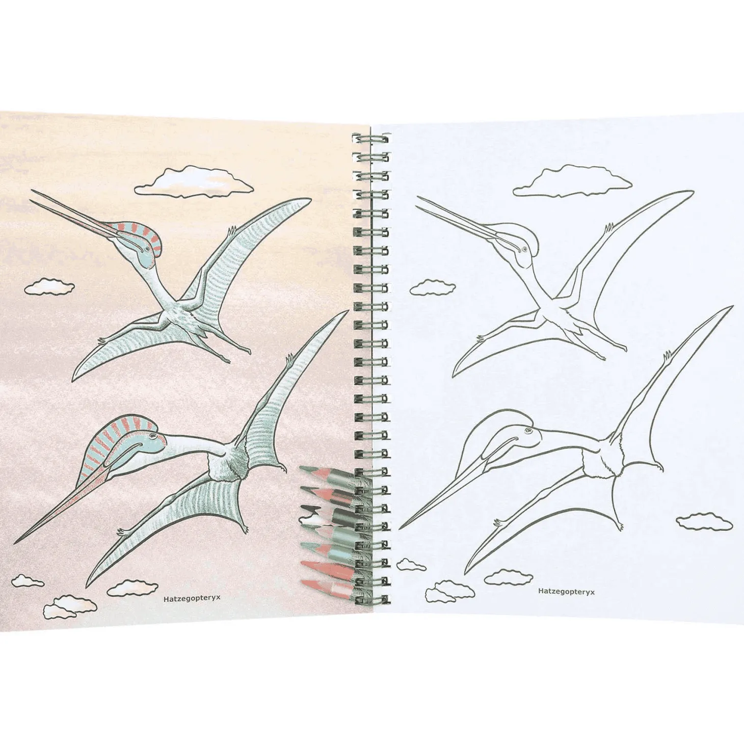 Dino World Libro De Colorear Con Lápices