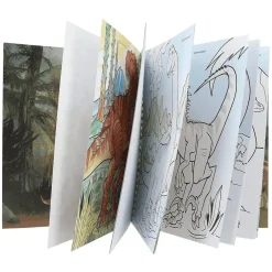 Dino World libro de colorear con lápices