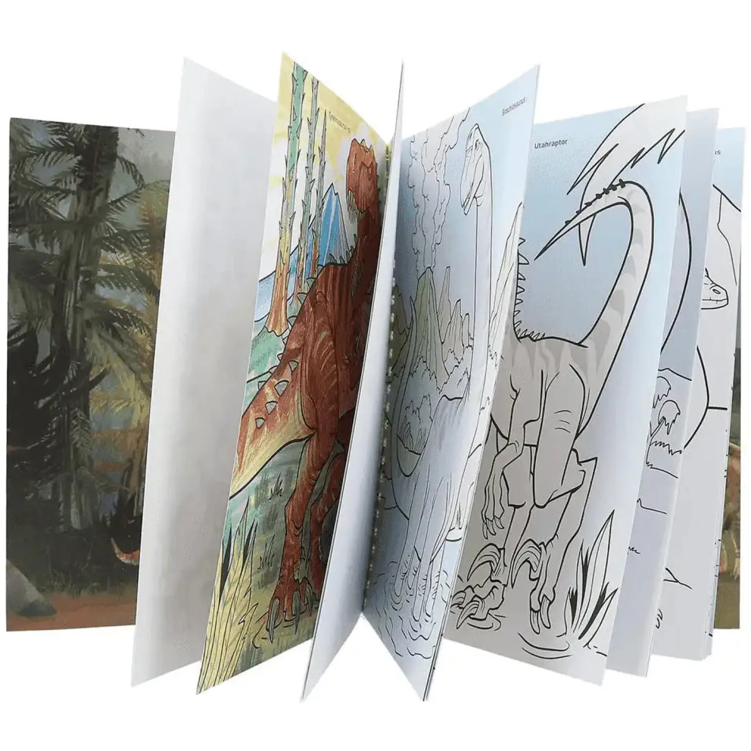 Dino World libro de colorear con lápices