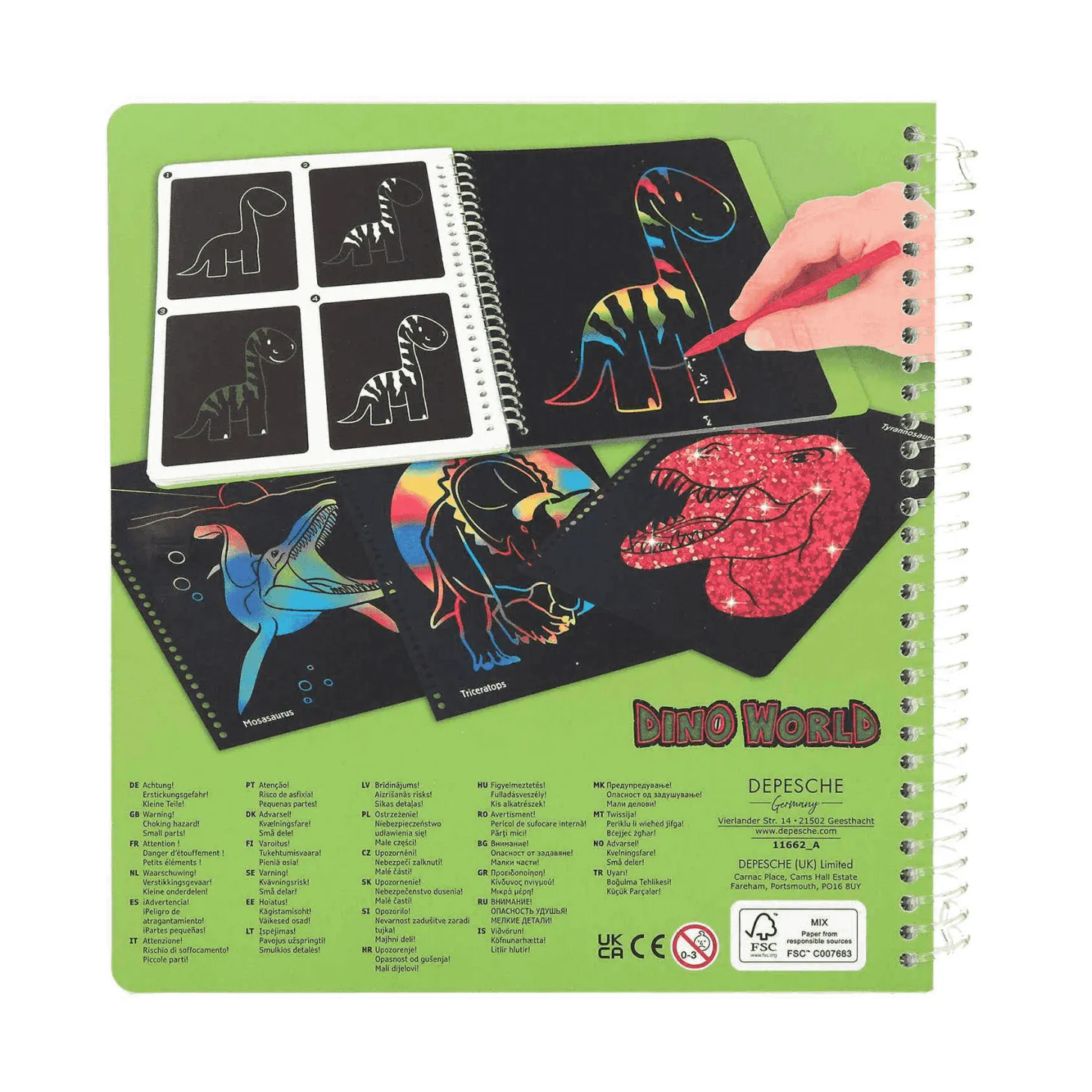 Dino World Magic Scratch Book Nuevo