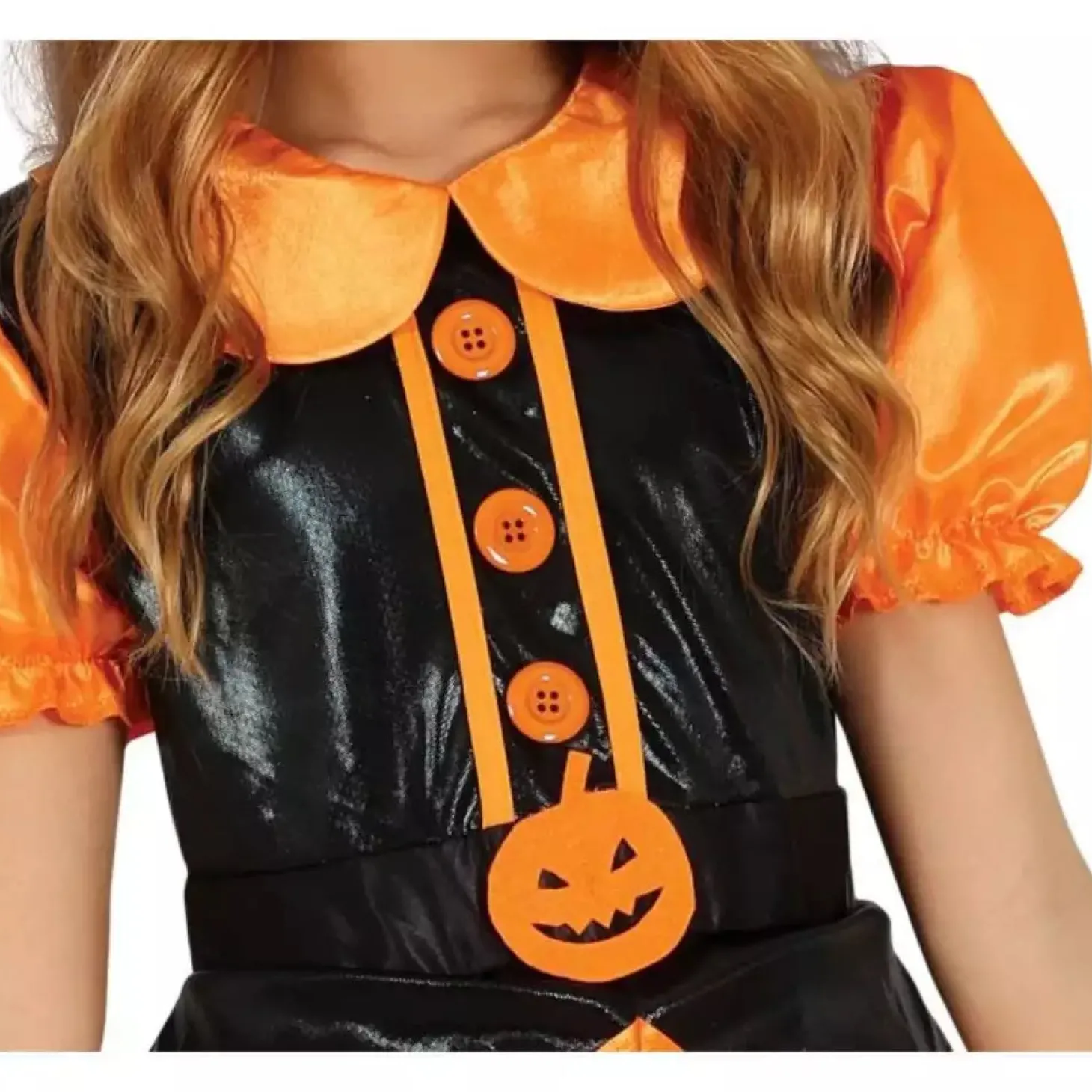 Disfraz Bruja Calabaza Purpurina Infantil T. 3-4