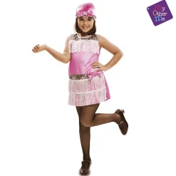 Disfraz de Charleston rosa 10-12 años infantil