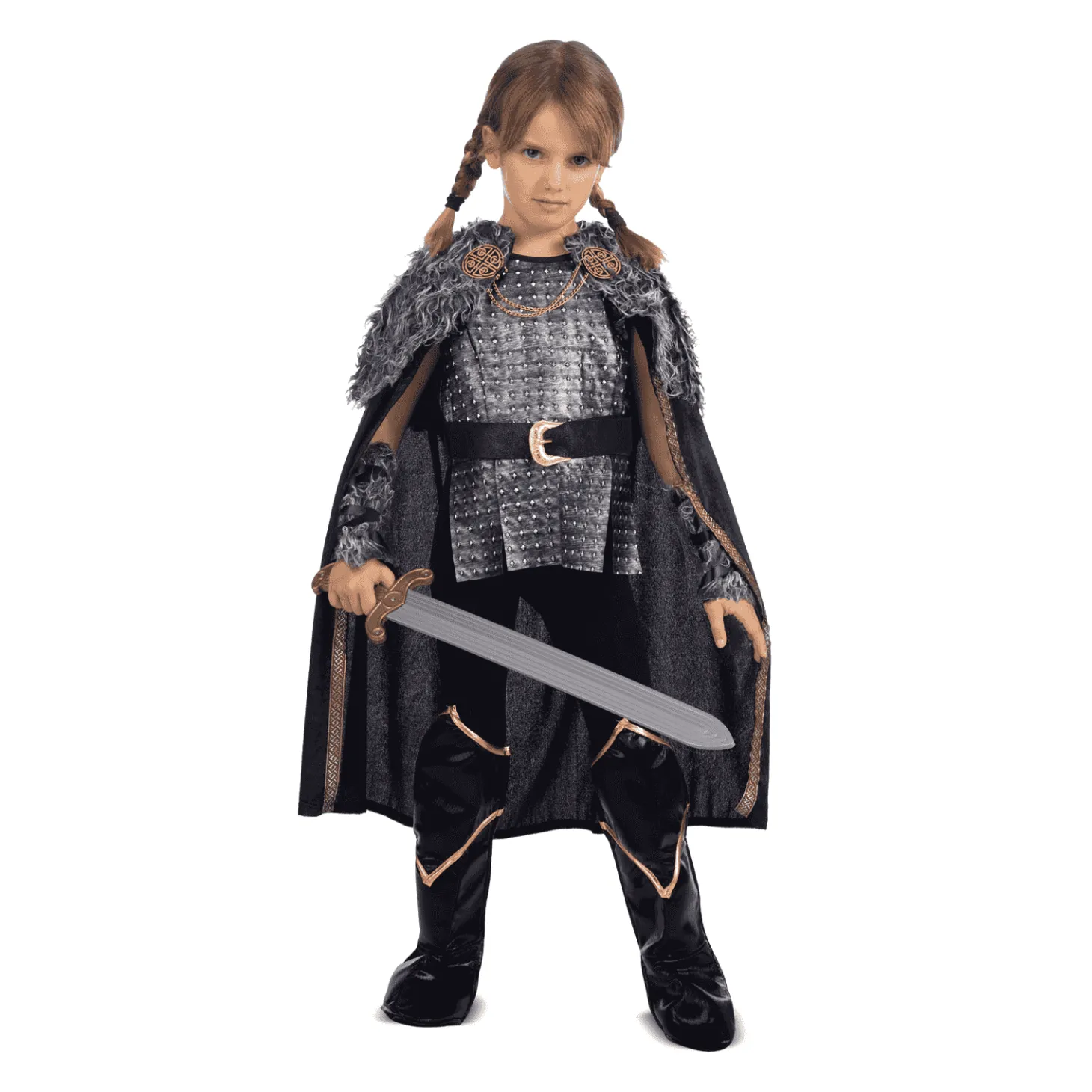 Disfraz de Dama vikinga 5-6 años infantil