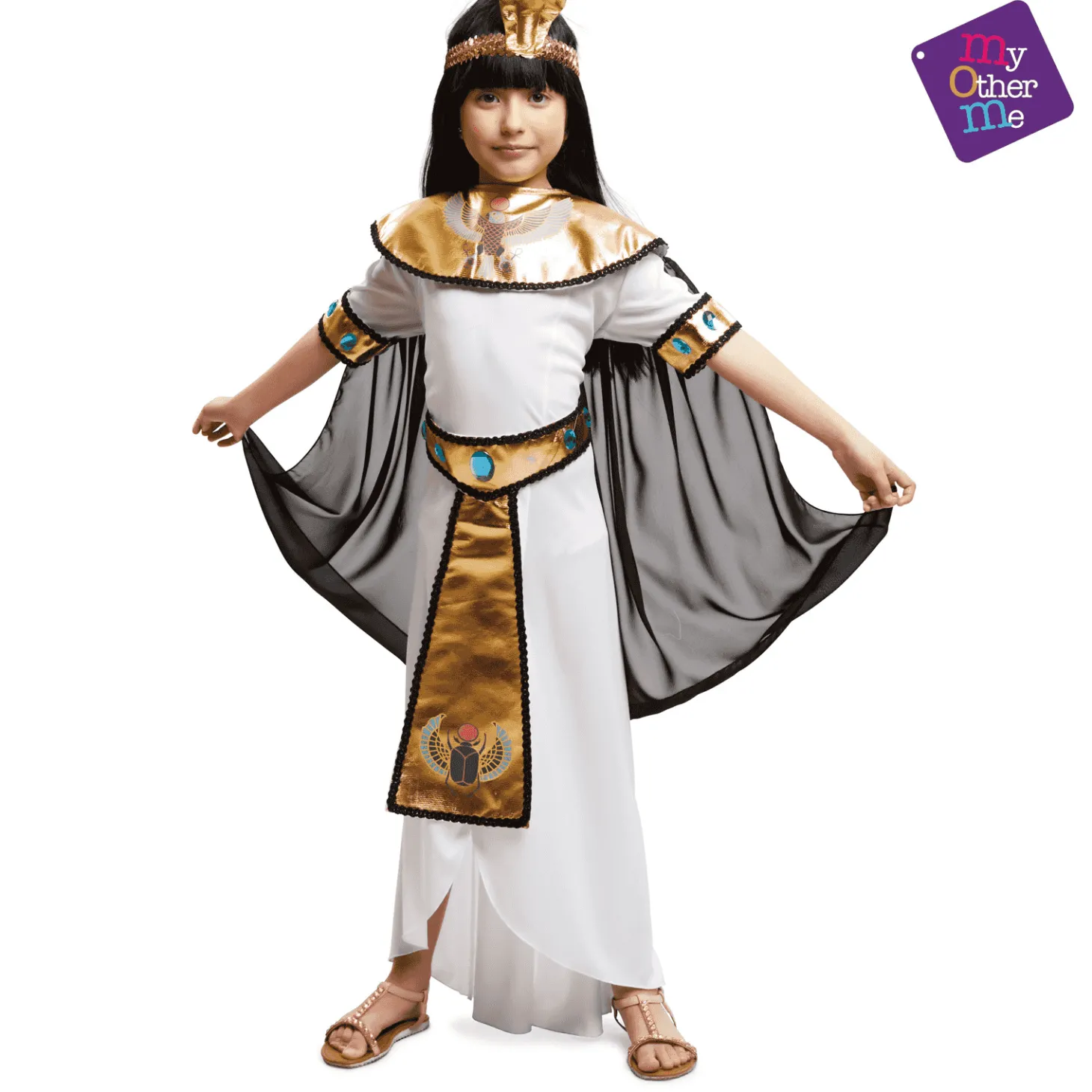 Disfraz de Egipcia oro 7-9 años infantil