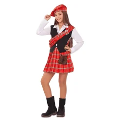 Disfraz de Escocesa 7-9 años infantil