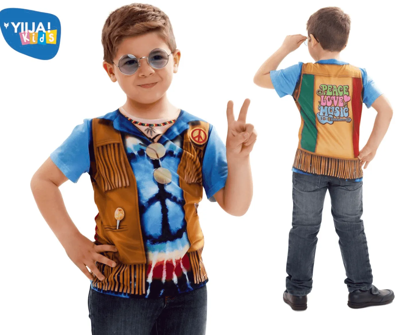 Disfraz de Hippie boy 6-8 años infantil