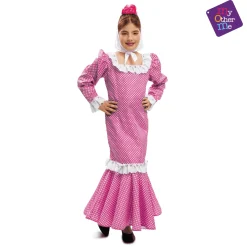 Disfraz de Madrileña rosa niña 7-9 años infantil