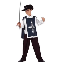 Disfraz De Mosquetero Niño 5-7 Azul