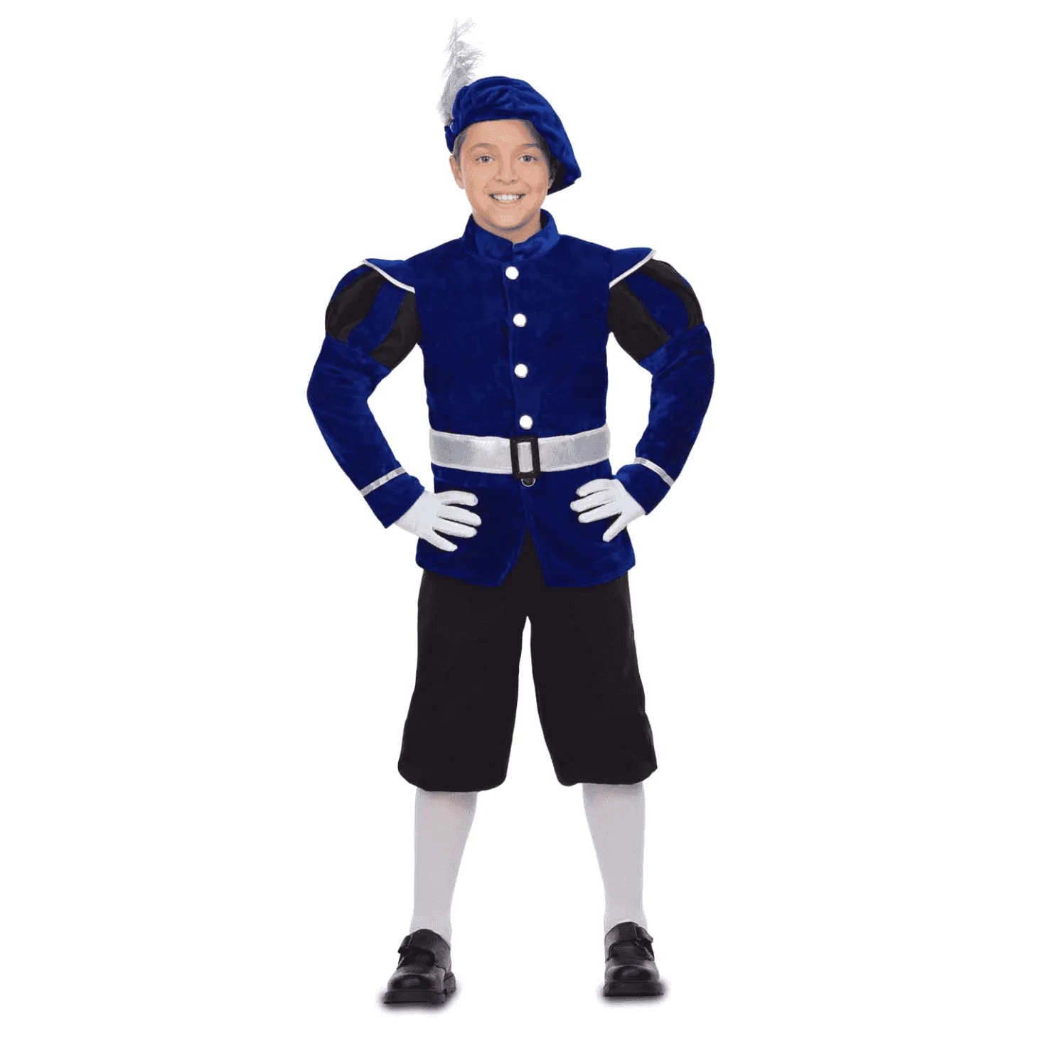 Disfraz de Paje azul 7-9 años infantil