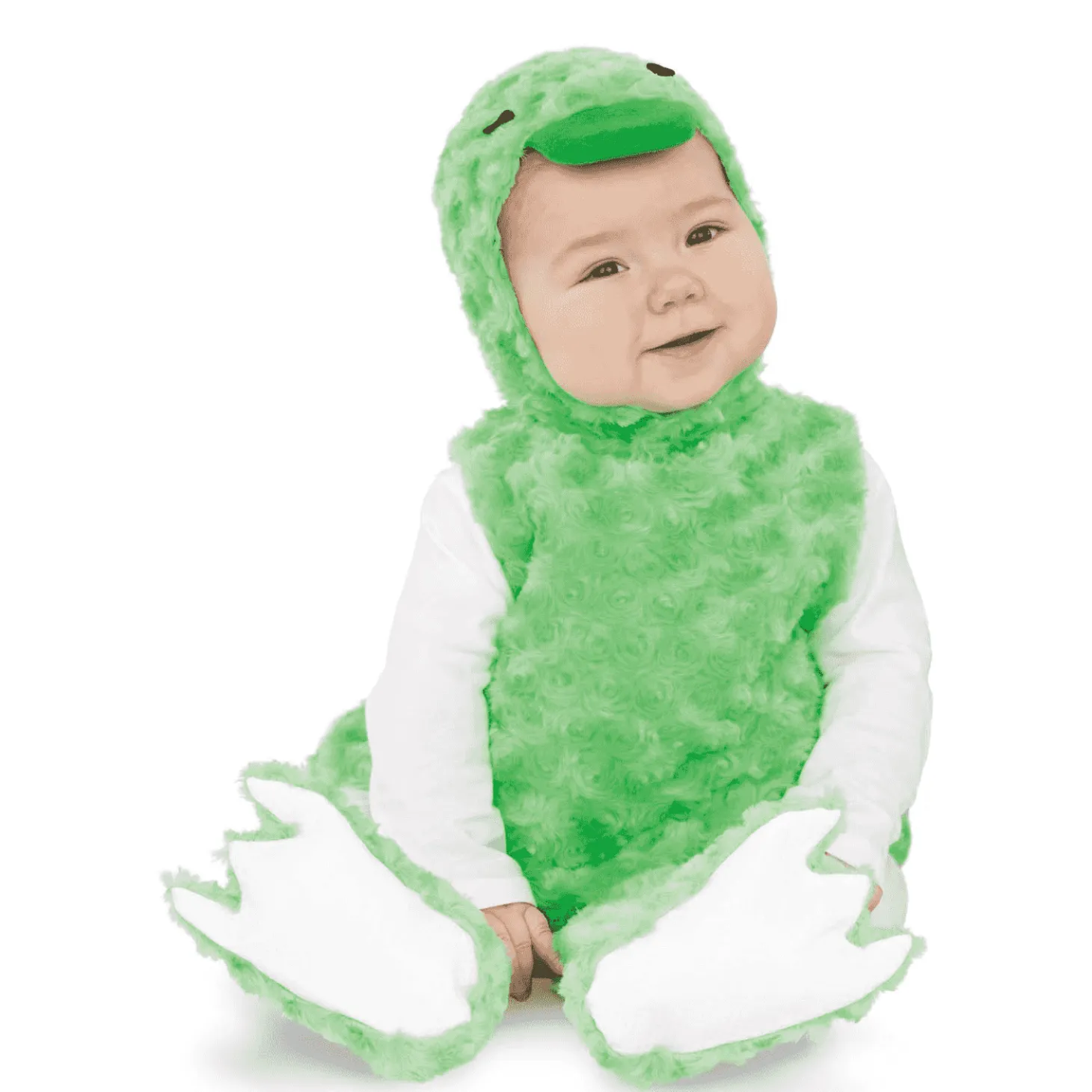 Disfraz de Patito peluche verde 7-12 meses bebé