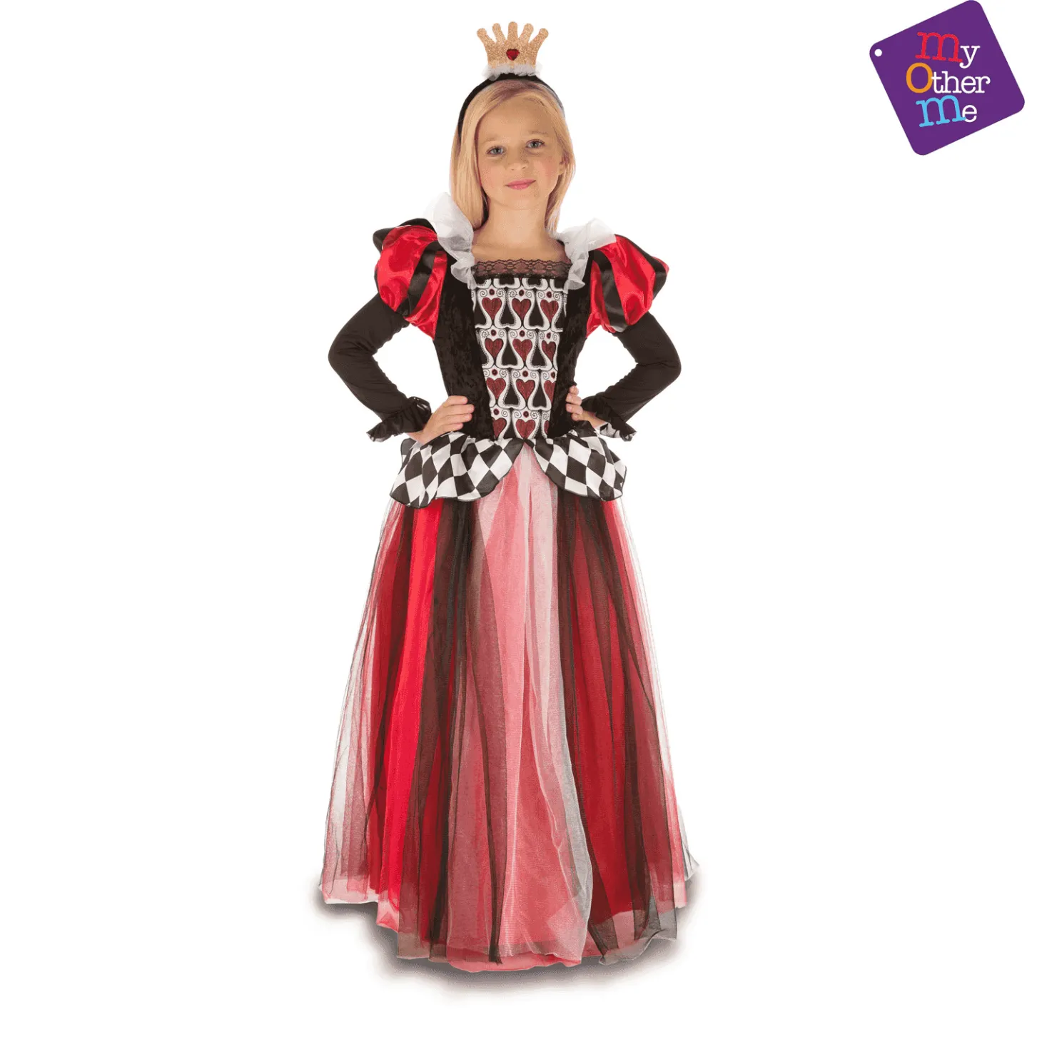 Disfraz de Reina de corazones 7-9 años infantil