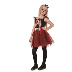 Disfraz de Señorita esqueleto 5-6 años infantil